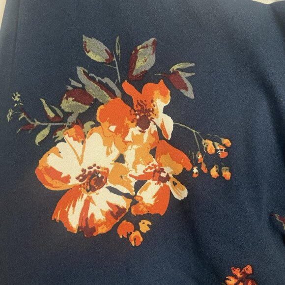 Nine Britton Vivienne Knit Midi Dress Navy Floral Stretch Size 2X Wrap Cottage - Picture 8 of 13